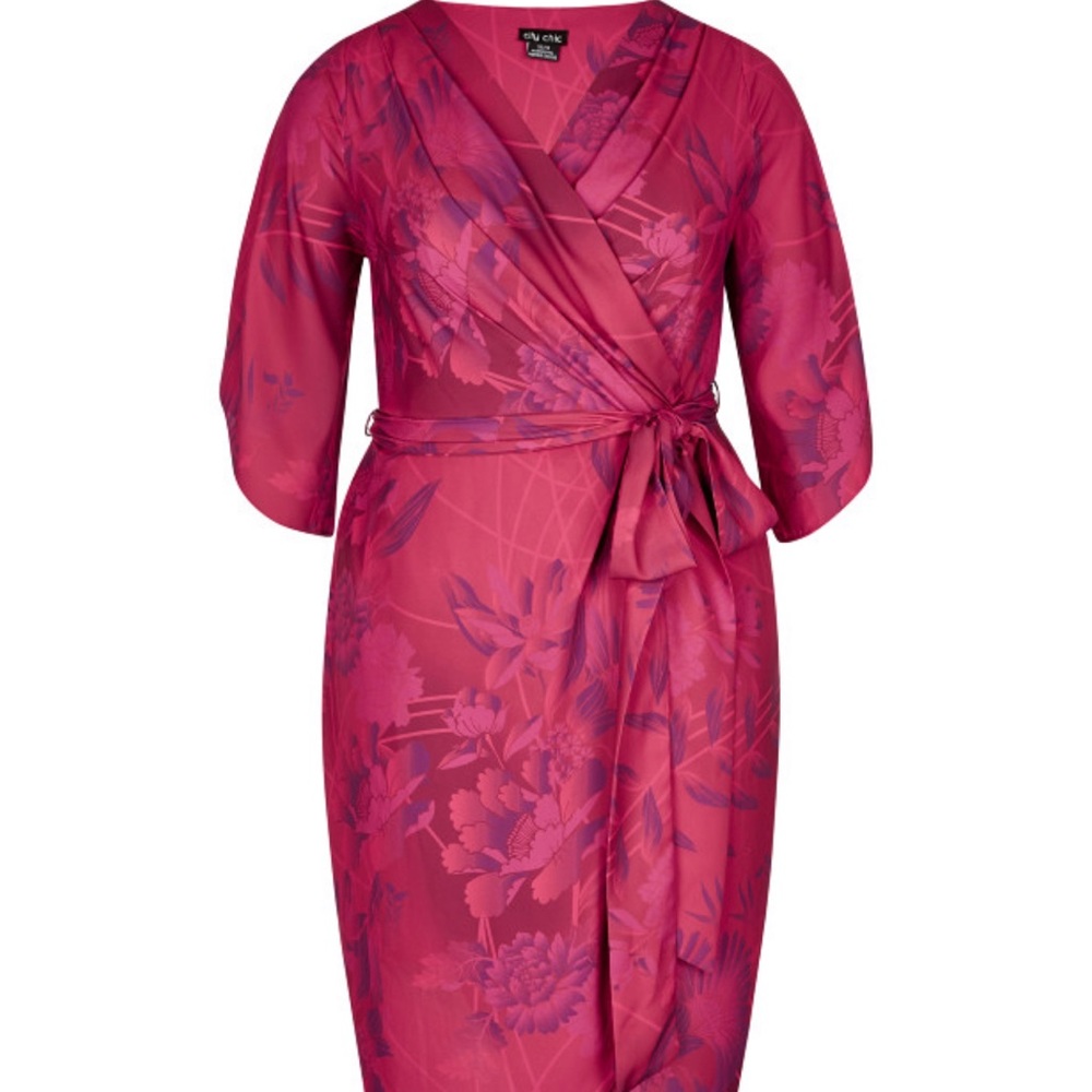 City Chic Faux Wrap Dress